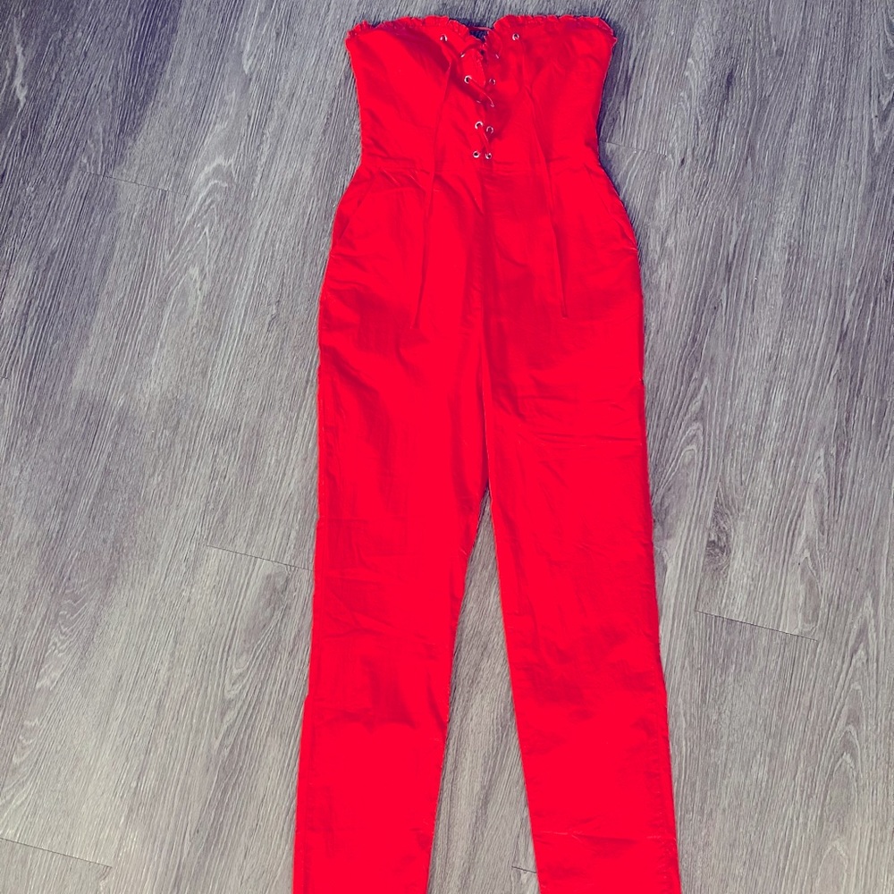 Revolve Gino Jumpsuit Lovers + Friends in Cherry Red size S - Picture 4 of 5